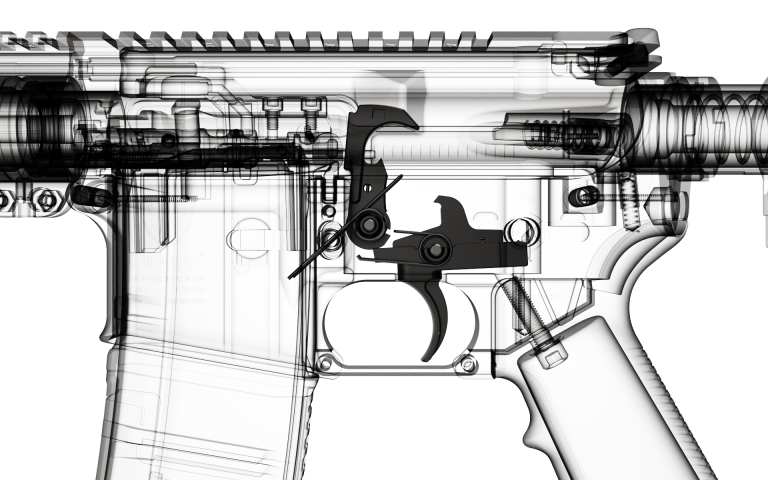 X-Ray of AR15 Trigger Assembly in the Rifle